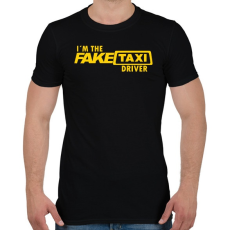 PRINTFASHION Faketaxi Driver  - Férfi póló - Fekete