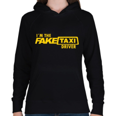 PRINTFASHION Faketaxi Driver  - Női kapucnis pulóver - Fekete