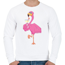 PRINTFASHION falamingo - Férfi pulóver - Fehér