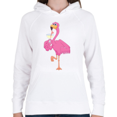 PRINTFASHION falamingo - Női kapucnis pulóver - Fehér
