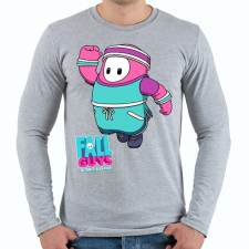 PRINTFASHION Fall Guys - Aerobic - Férfi hosszú ujjú póló - Sport szürke férfi póló