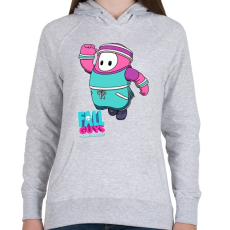 PRINTFASHION Fall Guys - Aerobic - Női kapucnis pulóver - Sport szürke