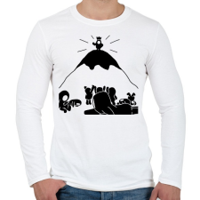 PRINTFASHION Fall Guys: Az utolsó ember - Férfi hosszú ujjú póló - Fehér férfi póló