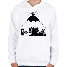 PRINTFASHION Fall Guys: Az utolsó ember - Gyerek kapucnis pulóver - Fehér gyerek pulóver, kardigán