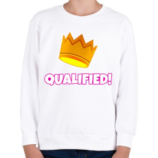 PRINTFASHION Fall Guys: Qualified - Gyerek pulóver - Fehér