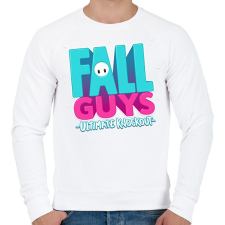 PRINTFASHION Fall Guys Ultimate Knockout - Férfi pulóver - Fehér férfi pulóver, kardigán