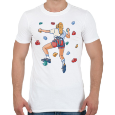 PRINTFASHION Falmászó - Férfi póló - Fehér férfi póló