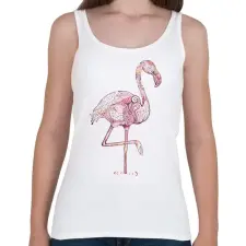 PRINTFASHION Falmingós póló - Női atléta - Fehér női trikó
