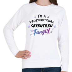 PRINTFASHION Fangirl - Seventeen - Női pulóver - Fehér