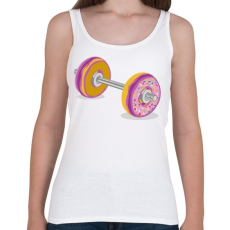 PRINTFASHION Fánk súlyzó - Női atléta - Fehér