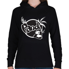 PRINTFASHION fanta panda - Női kapucnis pulóver - Fekete női pulóver, kardigán