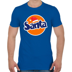 PRINTFASHION Fanta Santa - Férfi póló - Királykék