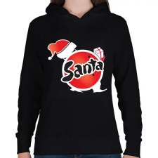 PRINTFASHION fanta santa - Női kapucnis pulóver - Fekete női pulóver, kardigán