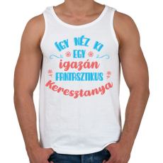 PRINTFASHION Fantasztikus keresztanya - Férfi atléta - Fehér