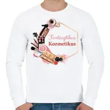 PRINTFASHION Fantasztikus Kozmetikus - Férfi pulóver - Fehér férfi pulóver, kardigán