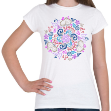 PRINTFASHION Fantázia mandala - Női póló - Fehér női póló