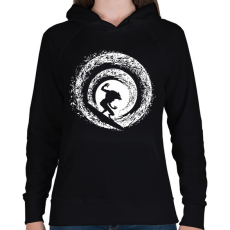 PRINTFASHION Farkas ember - Női kapucnis pulóver - Fekete