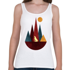 PRINTFASHION Farkas és hegyek 3 - Női atléta - Fehér