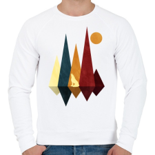 PRINTFASHION Farkas és hegyek 5 - Férfi pulóver - Fehér férfi pulóver, kardigán