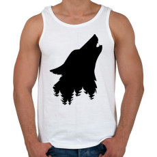 PRINTFASHION Farkas fej  - Férfi atléta - Fehér