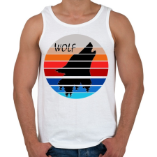 PRINTFASHION Farkas - Férfi atléta - Fehér atléta, trikó