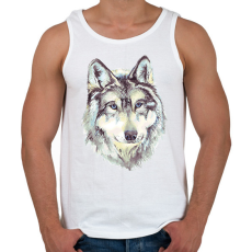 PRINTFASHION Farkas - Férfi atléta - Fehér