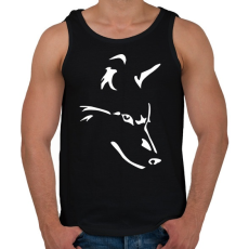 PRINTFASHION Farkas  - Férfi atléta - Fekete