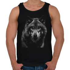 PRINTFASHION farkas - Férfi atléta - Fekete