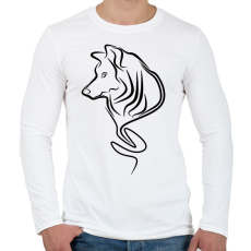 PRINTFASHION Farkas - Férfi hosszú ujjú póló - Fehér