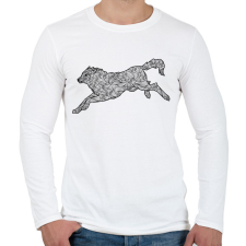 PRINTFASHION Farkas - Férfi hosszú ujjú póló - Fehér férfi póló