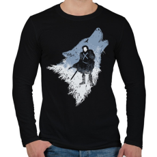 PRINTFASHION Farkas - Férfi hosszú ujjú póló - Fekete