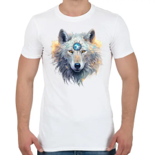 PRINTFASHION farkas - Férfi póló - Fehér férfi póló
