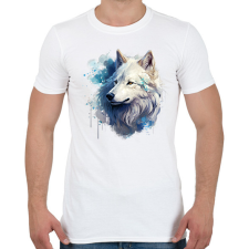 PRINTFASHION farkas - Férfi póló - Fehér férfi póló