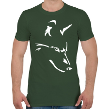 PRINTFASHION Farkas  - Férfi póló - Katonazöld férfi póló