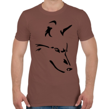 PRINTFASHION Farkas  - Férfi póló - Mogyoróbarna férfi póló