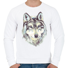 PRINTFASHION Farkas - Férfi pulóver - Fehér