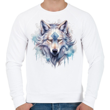 PRINTFASHION farkas - Férfi pulóver - Fehér férfi pulóver, kardigán