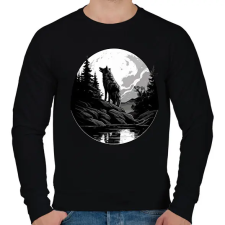 PRINTFASHION farkas - Férfi pulóver - Fekete férfi pulóver, kardigán