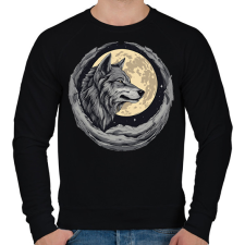 PRINTFASHION Farkas - Férfi pulóver - Fekete férfi pulóver, kardigán