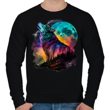 PRINTFASHION Farkas - Férfi pulóver - Fekete férfi pulóver, kardigán