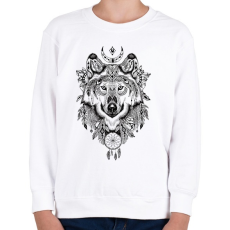 PRINTFASHION Farkas  - Gyerek pulóver - Fehér