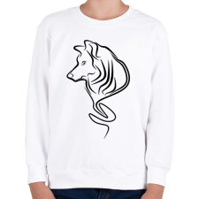 PRINTFASHION Farkas - Gyerek pulóver - Fehér gyerek pulóver, kardigán