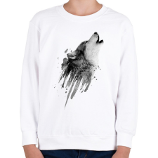 PRINTFASHION Farkas - Gyerek pulóver - Fehér gyerek pulóver, kardigán