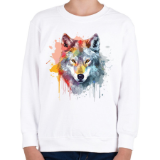 PRINTFASHION Farkas - Gyerek pulóver - Fehér gyerek pulóver, kardigán