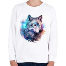 PRINTFASHION farkas - Gyerek pulóver - Fehér