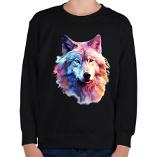 PRINTFASHION farkas - Gyerek pulóver - Fekete gyerek pulóver, kardigán