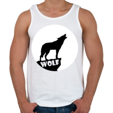 PRINTFASHION Farkas hold - Férfi atléta - Fehér atléta, trikó