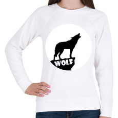 PRINTFASHION Farkas hold - Női pulóver - Fehér