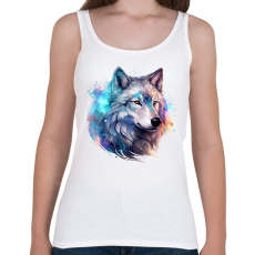 PRINTFASHION farkas - Női atléta - Fehér