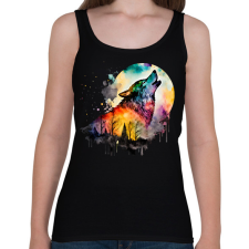 PRINTFASHION Farkas  - Női atléta - Fekete női trikó